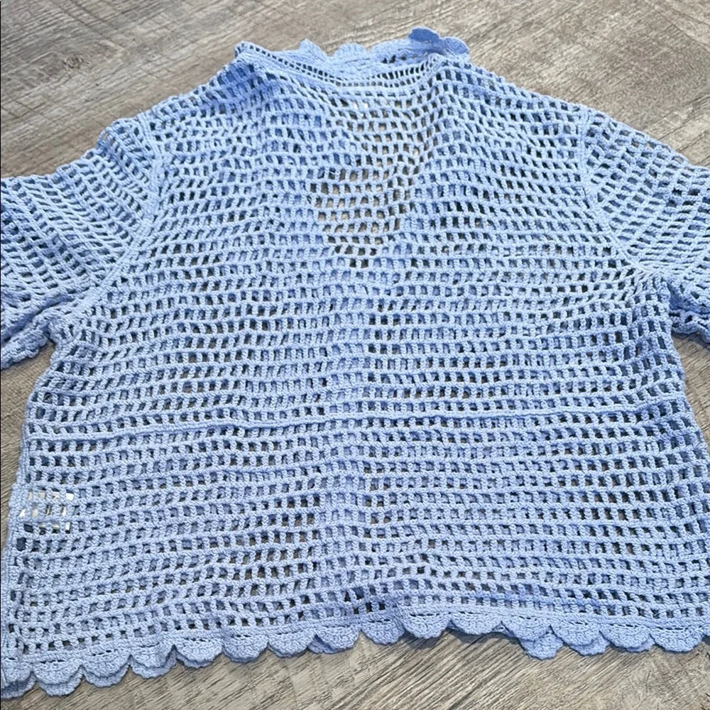 Ultra Pink lilac Crochet Cardigan Sweater~gorgeous - Picture 6 of 6